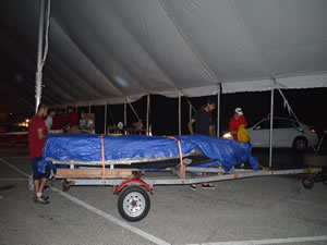 Teams packing up in the middle of the night