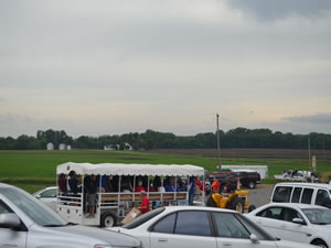 Taking a tour of the dairy farm