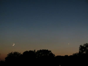Moon, Mercury, and Venus